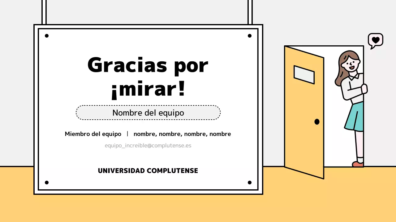 Rediseñar los letreros de las aulas con toques amarillos