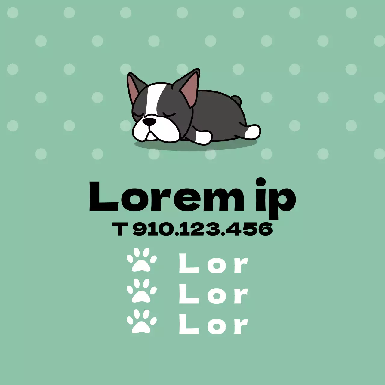 Menta personaje ilustración clínica veterinaria