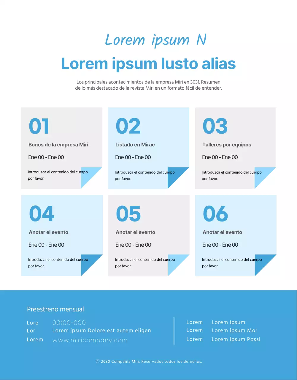 Boletín de cultura empresarial Blue Clean