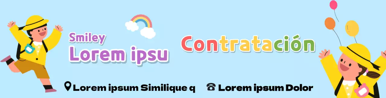 Azul claro amarillo lindo contratación PR