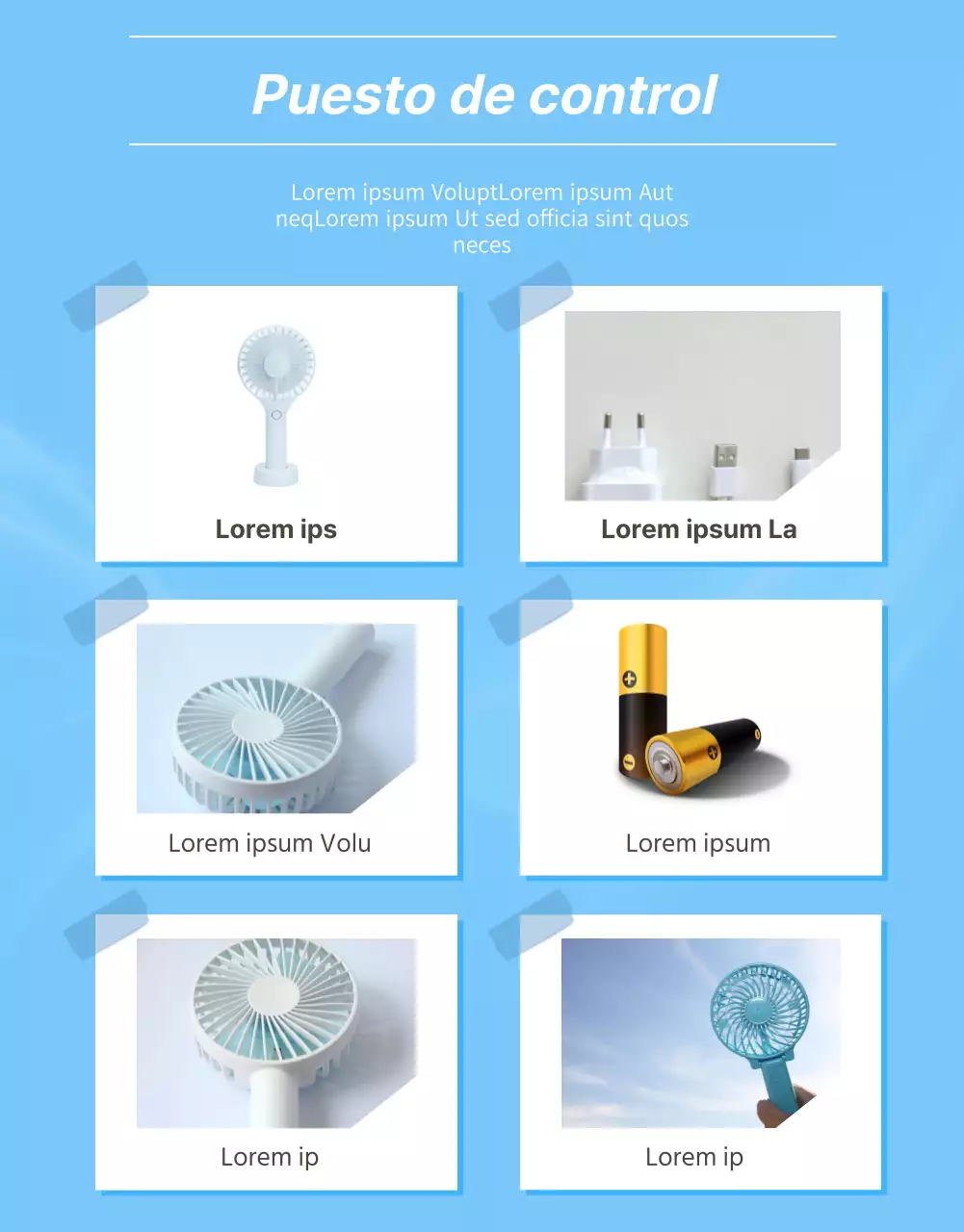 Abanico sencillo con fondo azul claro explicado