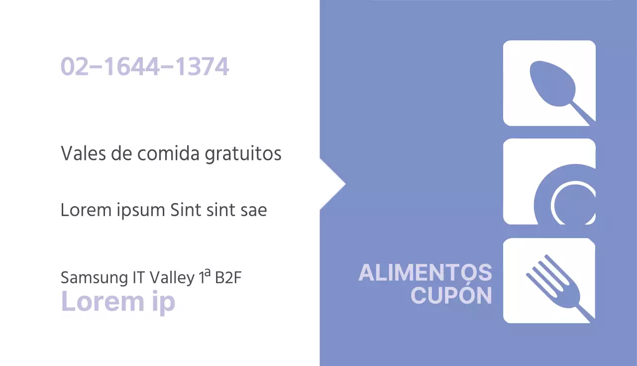 Vales de comida gratuitos