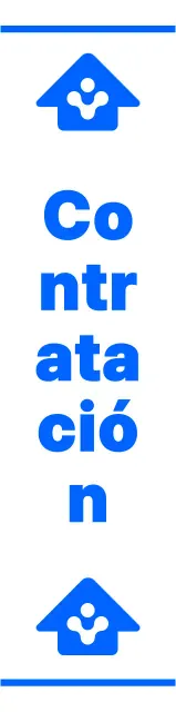 Azul y blanco simples iconos modernos flecha y frases de texto estilo de diseño Direcciones a la entrevista de nueva contratación