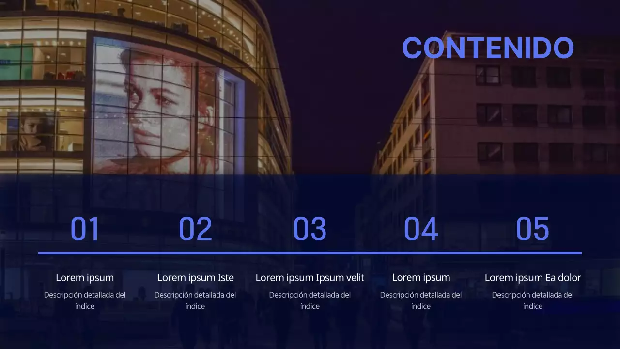 Una propuesta publicitaria limpia y azul