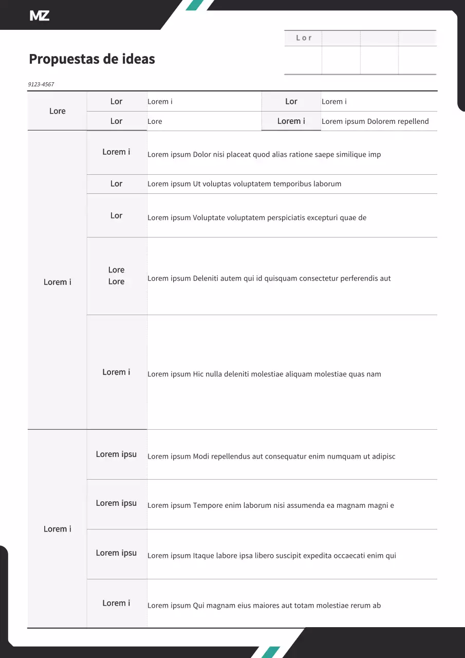 Un concepto limpio y diagonal en negro y menta.