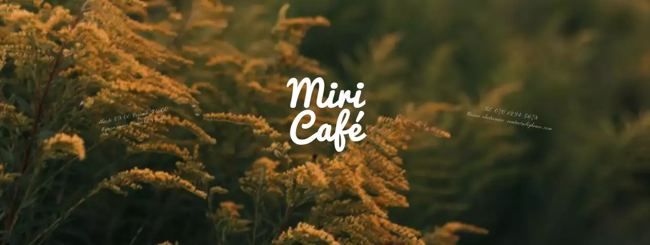 Promocione su cafetería con los cálidos colores otoñales del amarillo y el verde