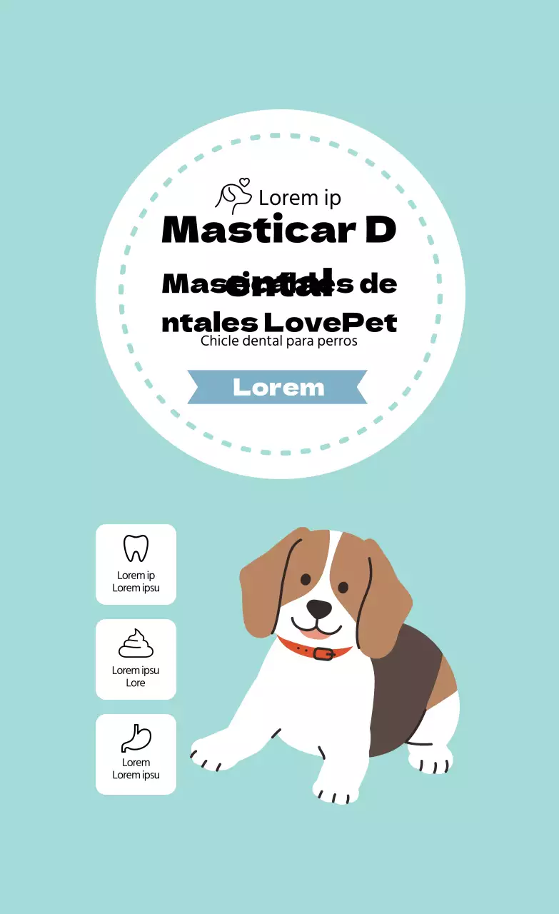 Etiquetas ilustradas para chicles dentales