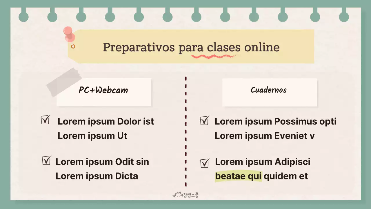 Etiqueta en las clases en línea con el concepto de nota amarilla