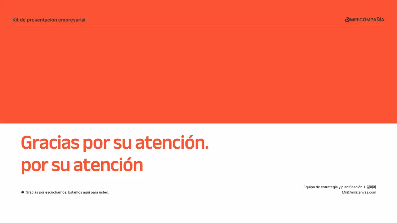 Presentaciones de informes empresariales en naranja y gris