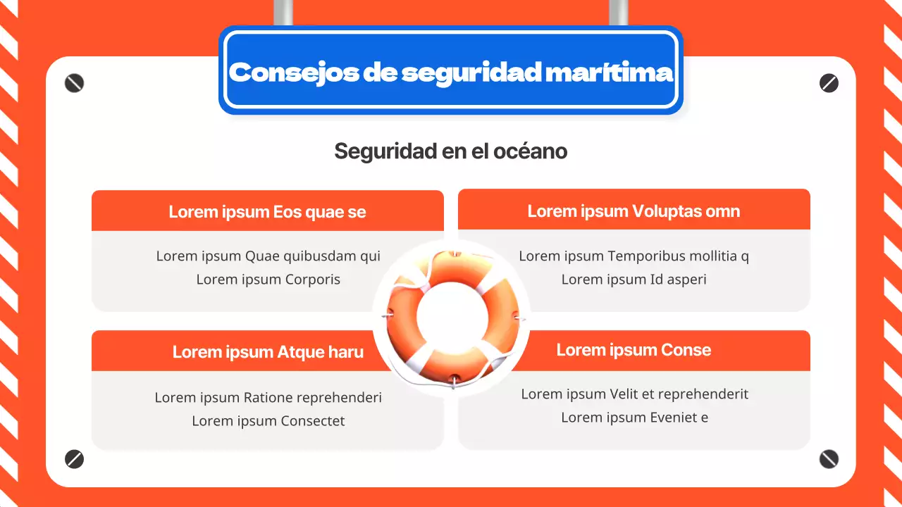 Guía naranja y azul para la seguridad en el agua durante el verano