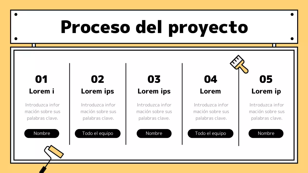 Rediseñar los letreros de las aulas con toques amarillos