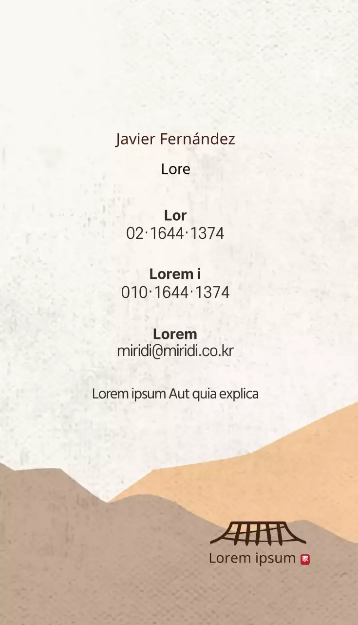 Naranja marrón ilustración logotipo restaurante tarjeta de visita