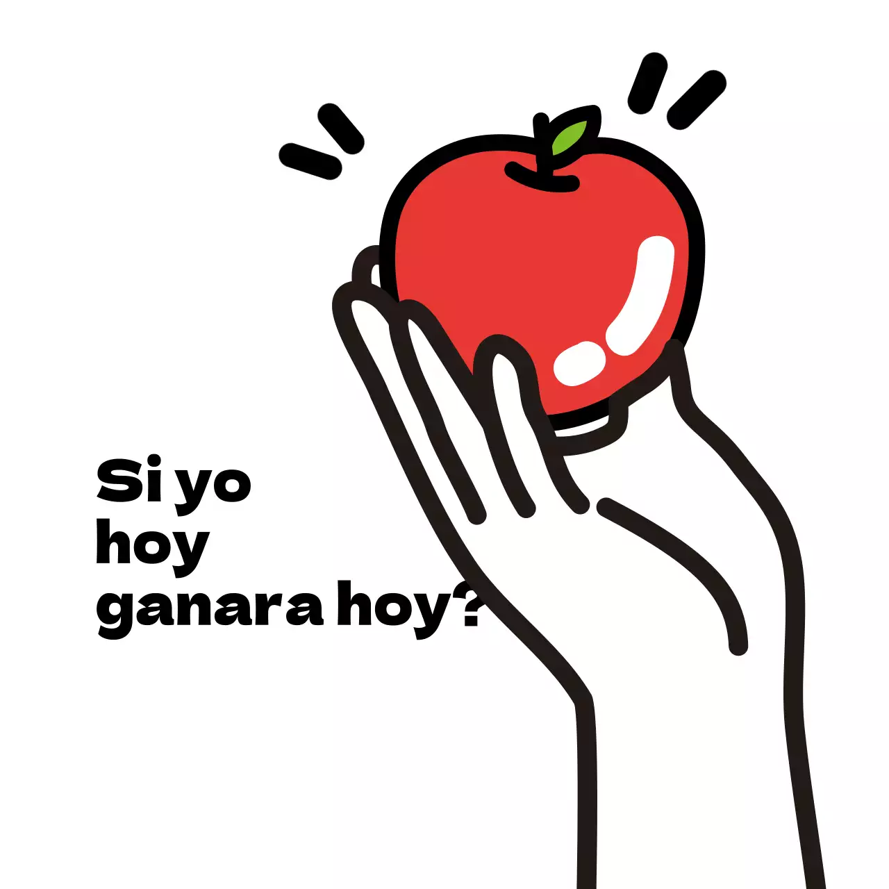 Blanco ilustración divertida comida granja manzana promoción