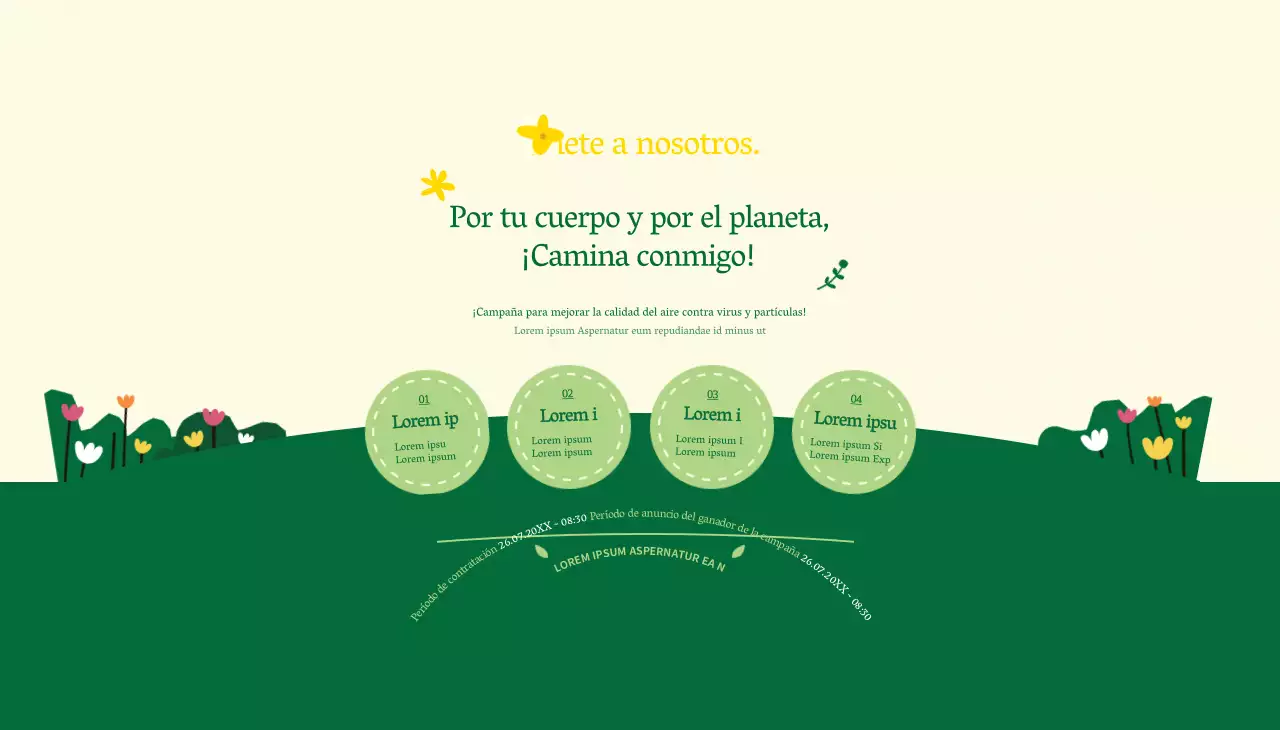 Sobre la campaña verde y amarilla de ir al trabajo a pie con un estilo limpio