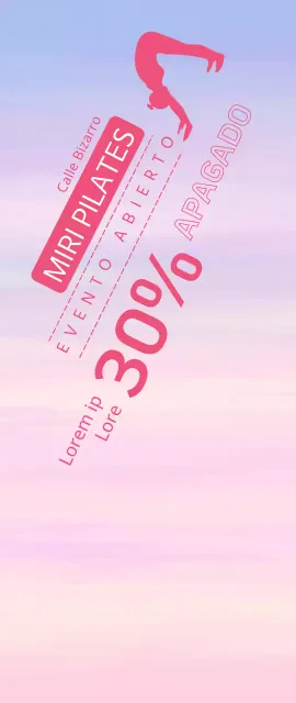 Pilates discount windbanner con silueta de mujer haciendo ejercicio sobre fondo pastel