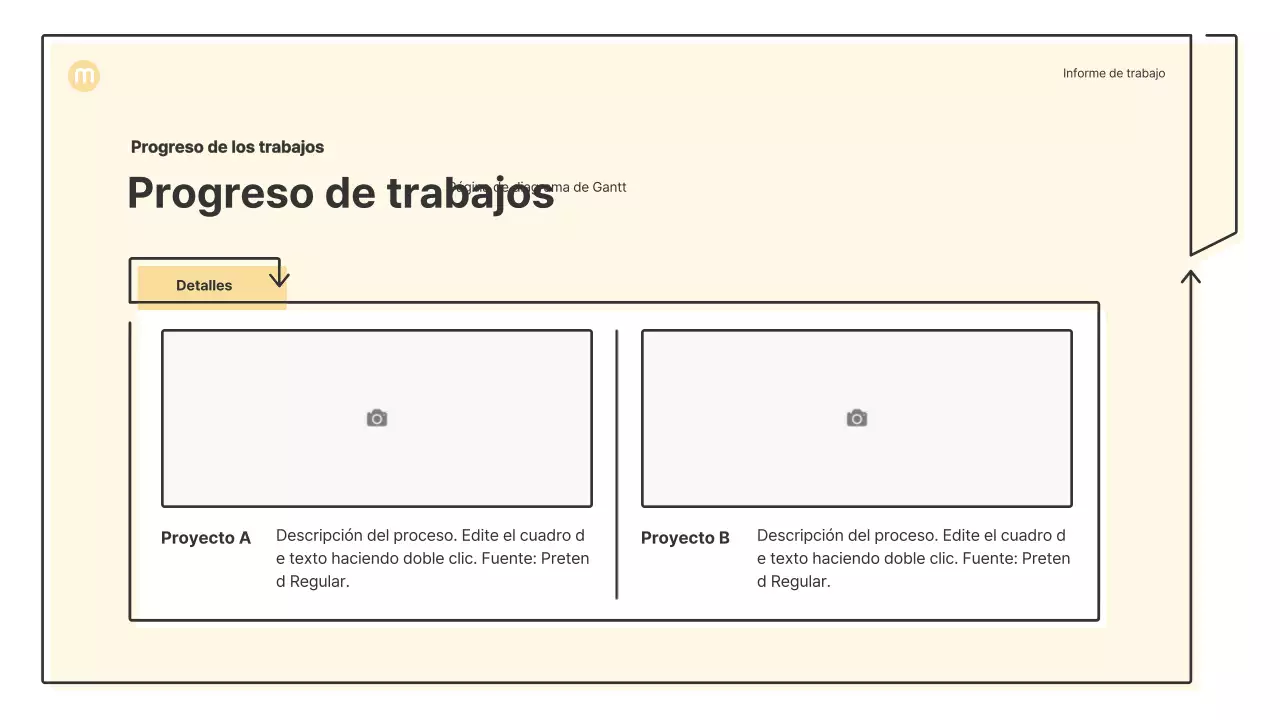 Formas puntiagudas con flechas en amarillo claro Kit de presentación empresarial