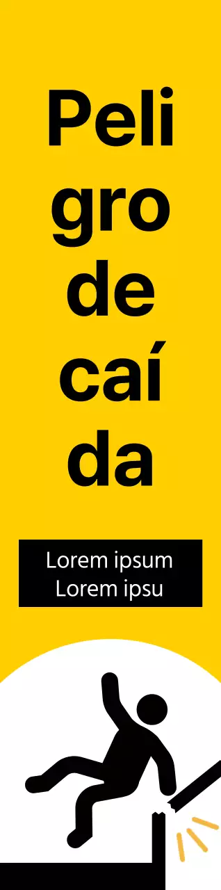 Una advertencia destacada con un pictograma humano rojo y negro