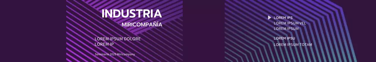 Seminario de negocios con degradado gráfico morado y negro