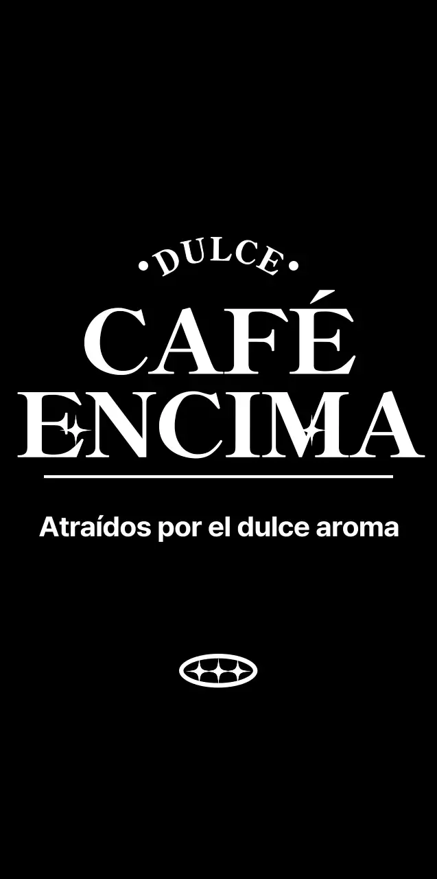 Diseño de texto sencillo y limpio en blanco y negro para productos de cafetería