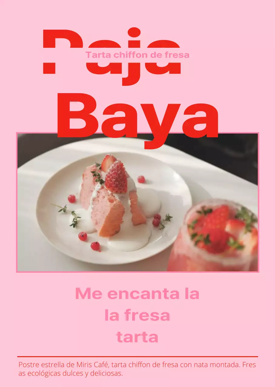 Promover un menú marco de fotos en rojo y rosa