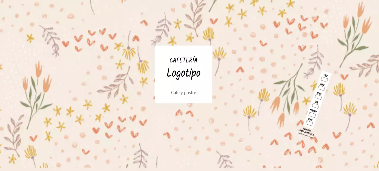 Estampado floral ilustrado beige