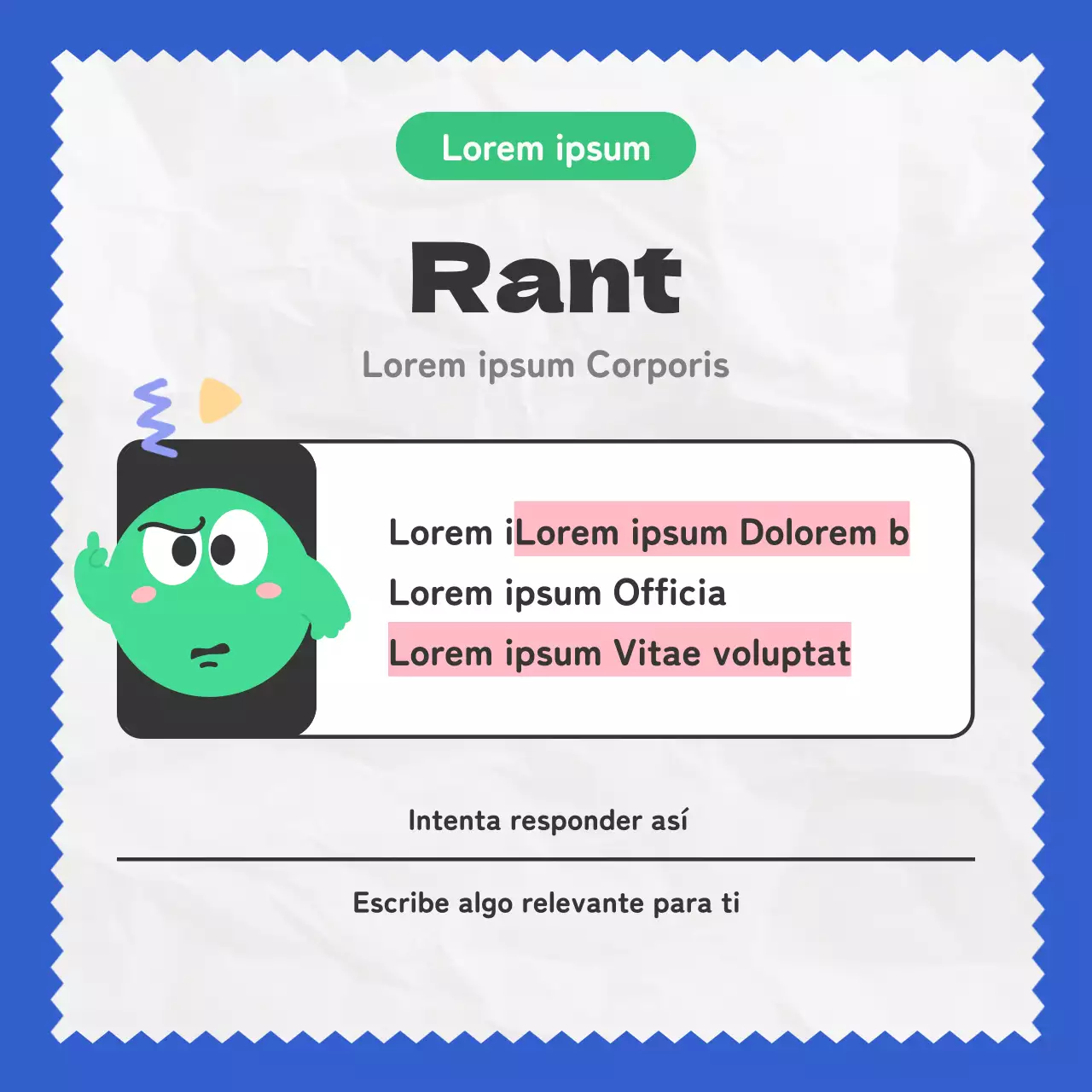 Una ilustración kitsch en azul y verde presenta al verdadero tipo de colega