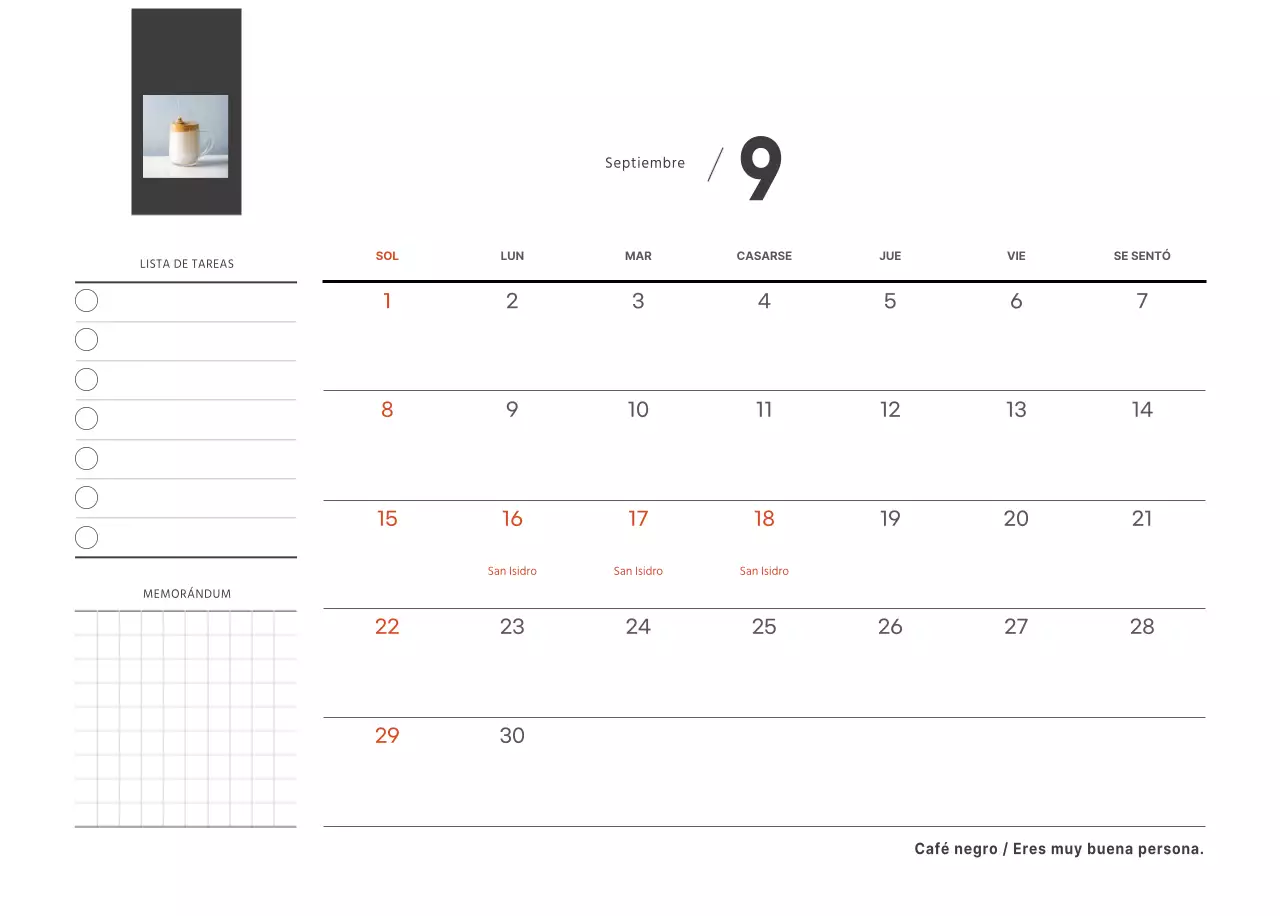 Un café sentimental blanco y marrón