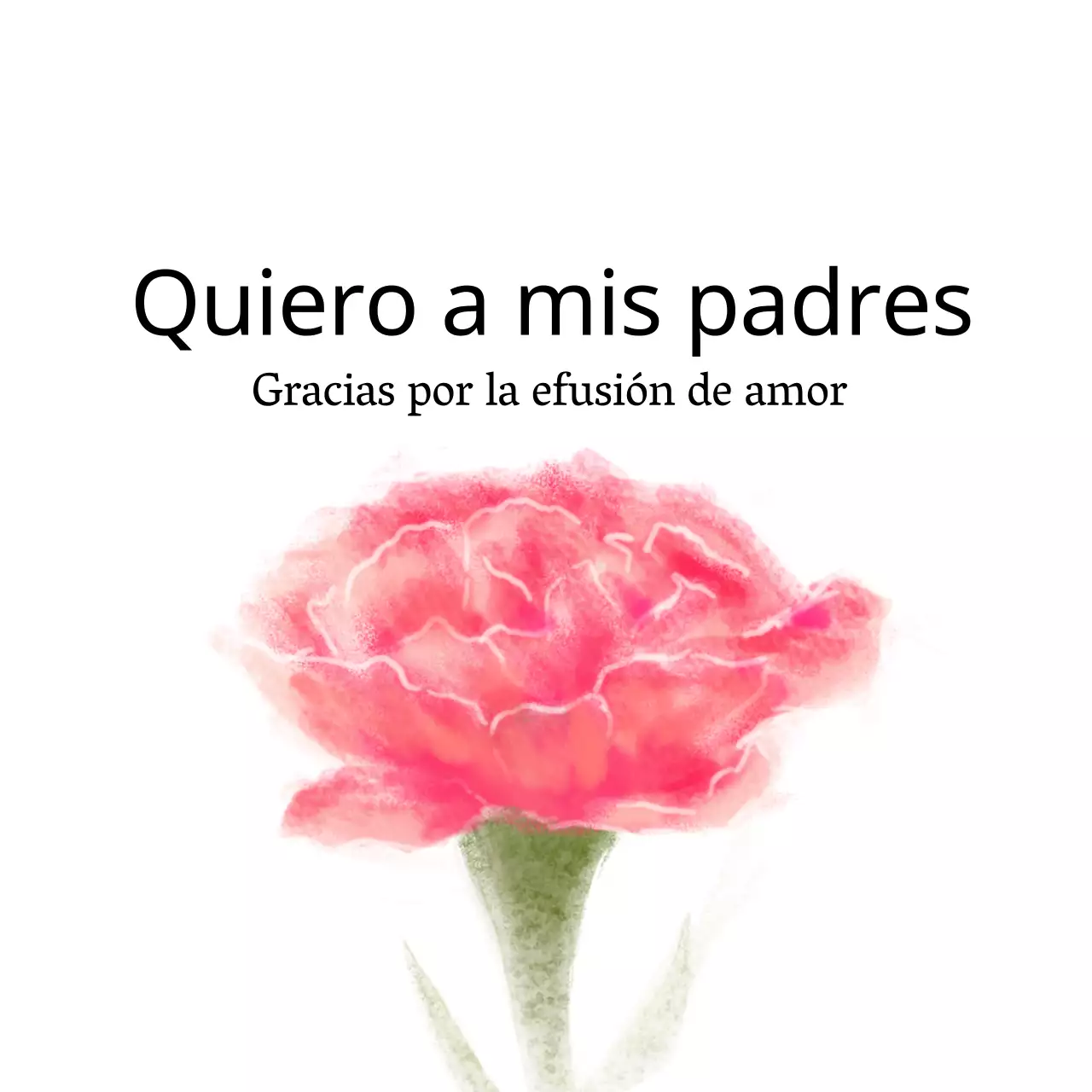 Felicitaciones del Día de la Madre en claveles rosas