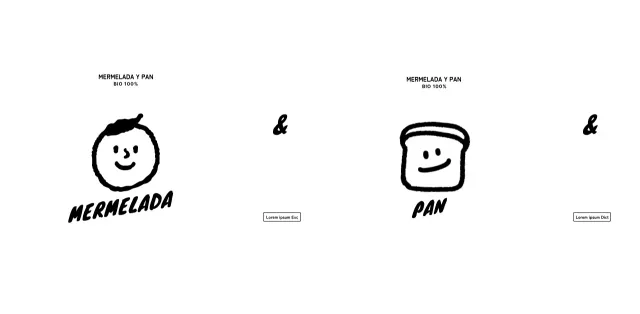 Promover e informar a un logotipo de café postre con una persona linda y pan ilustración