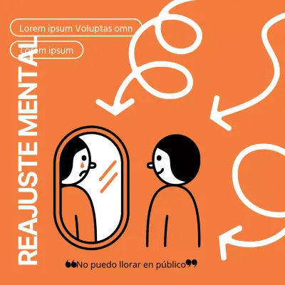 Contenidos de asesoramiento psicológico sencillos, en color naranja e ilustrados