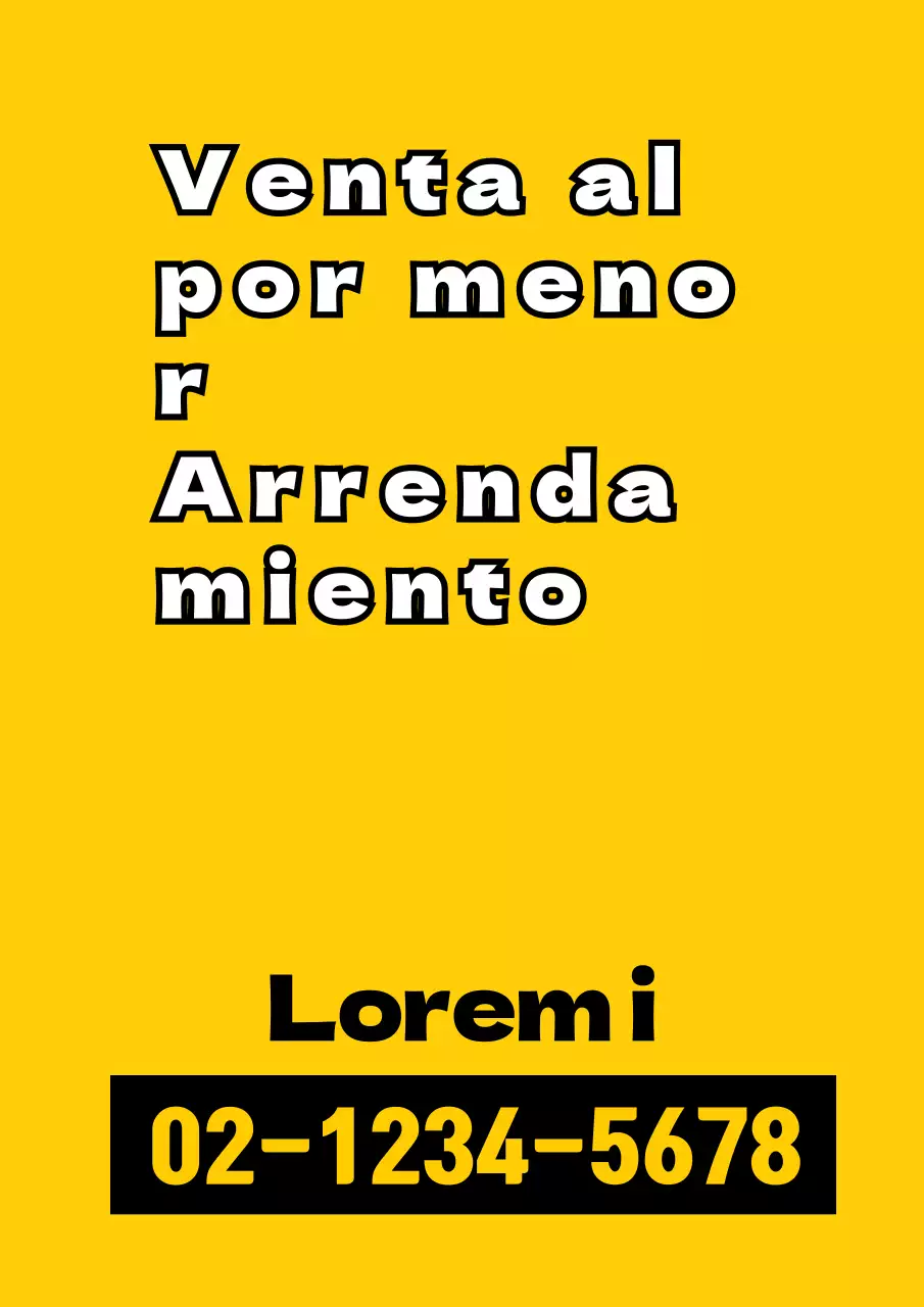 Una sencilla pieza promocional con texto en amarillo y negro