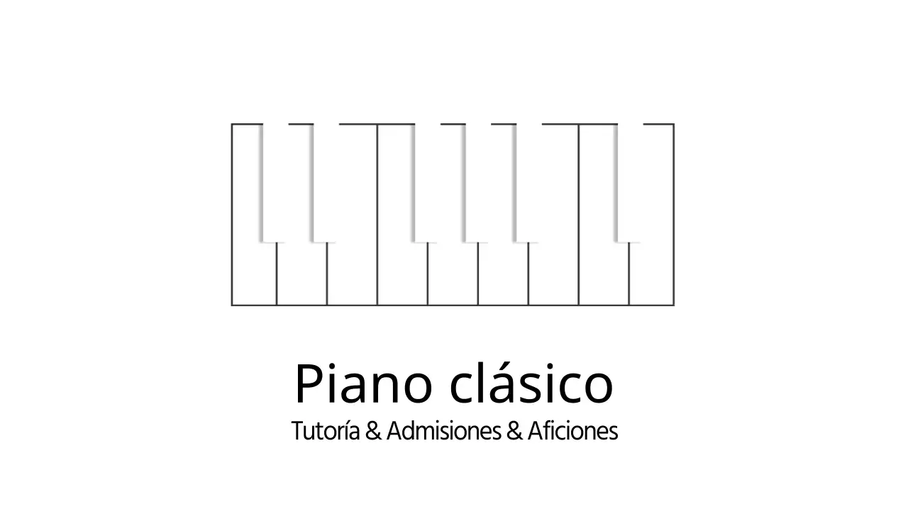 Tarjeta de visita de la escuela de piano