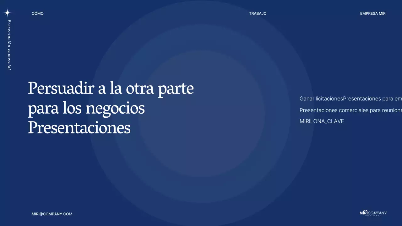 Propuesta de PT empresarial moderno en azul marino
