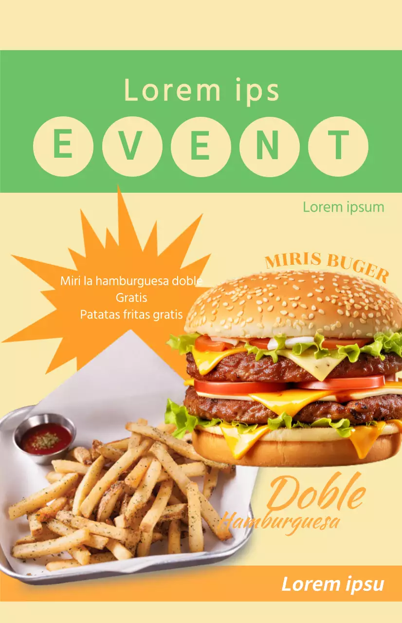 Bandera de la ventana de lanzamiento del menú con texto en fuente rugosa sobre un cuadrado naranja