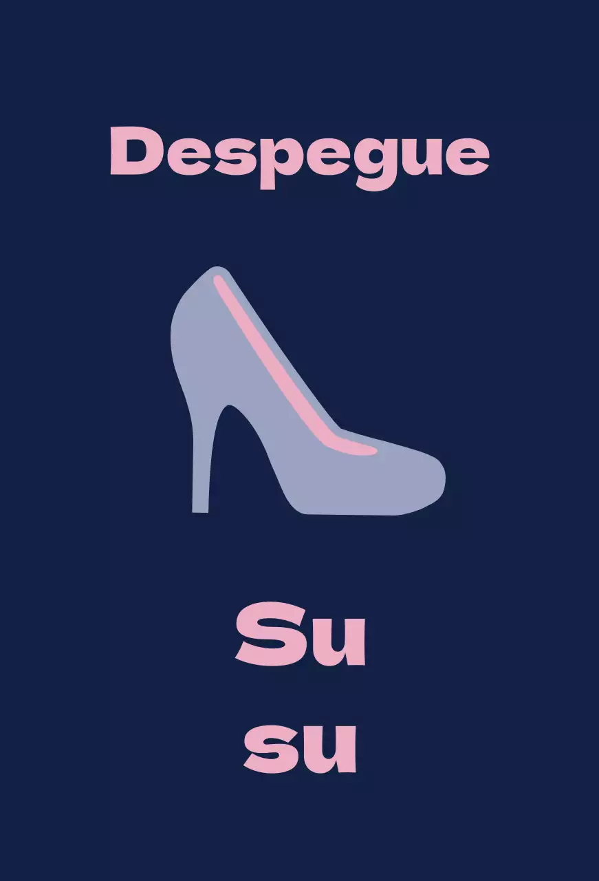 Zapatillas de ballet sobre fondo azul marino con un cartel que pide quitarse las zapatillas.