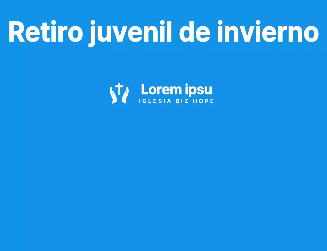 Simple, limpio símbolo logotipo estilo iglesia retiro de invierno equipo camiseta en azul y blanco