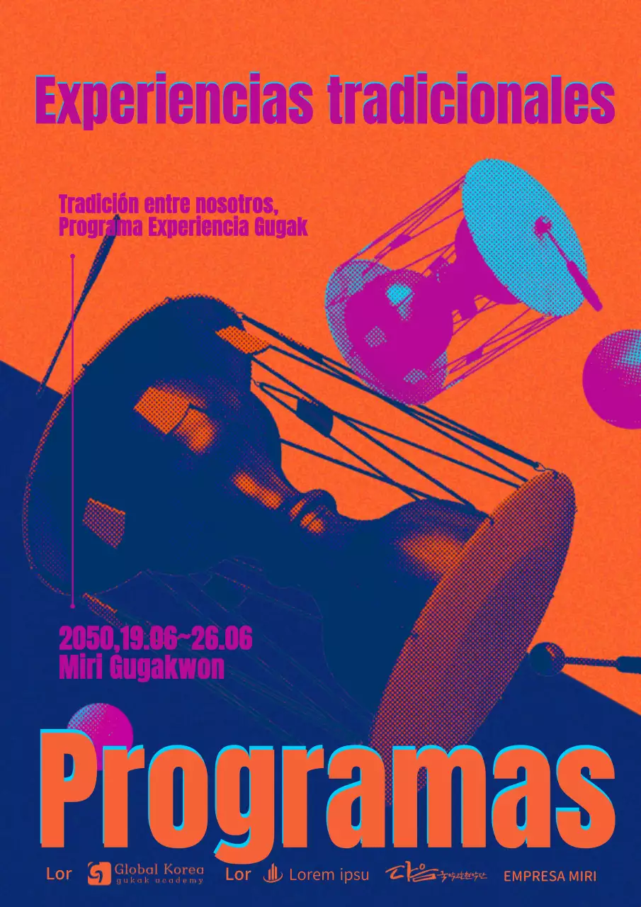 Programa de efectos de impresión en naranja