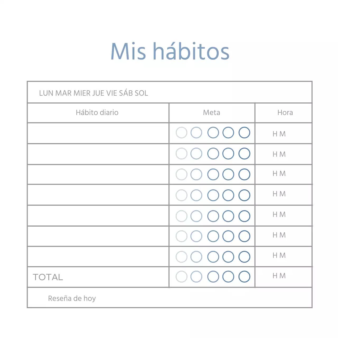 Blue Lines Planificador sencillo