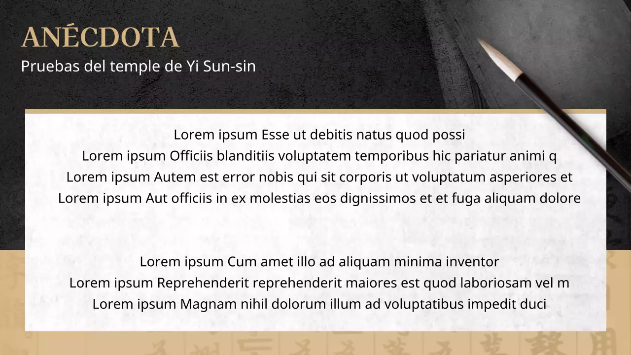 Un concepto tradicional pero grandioso en negro y dorado