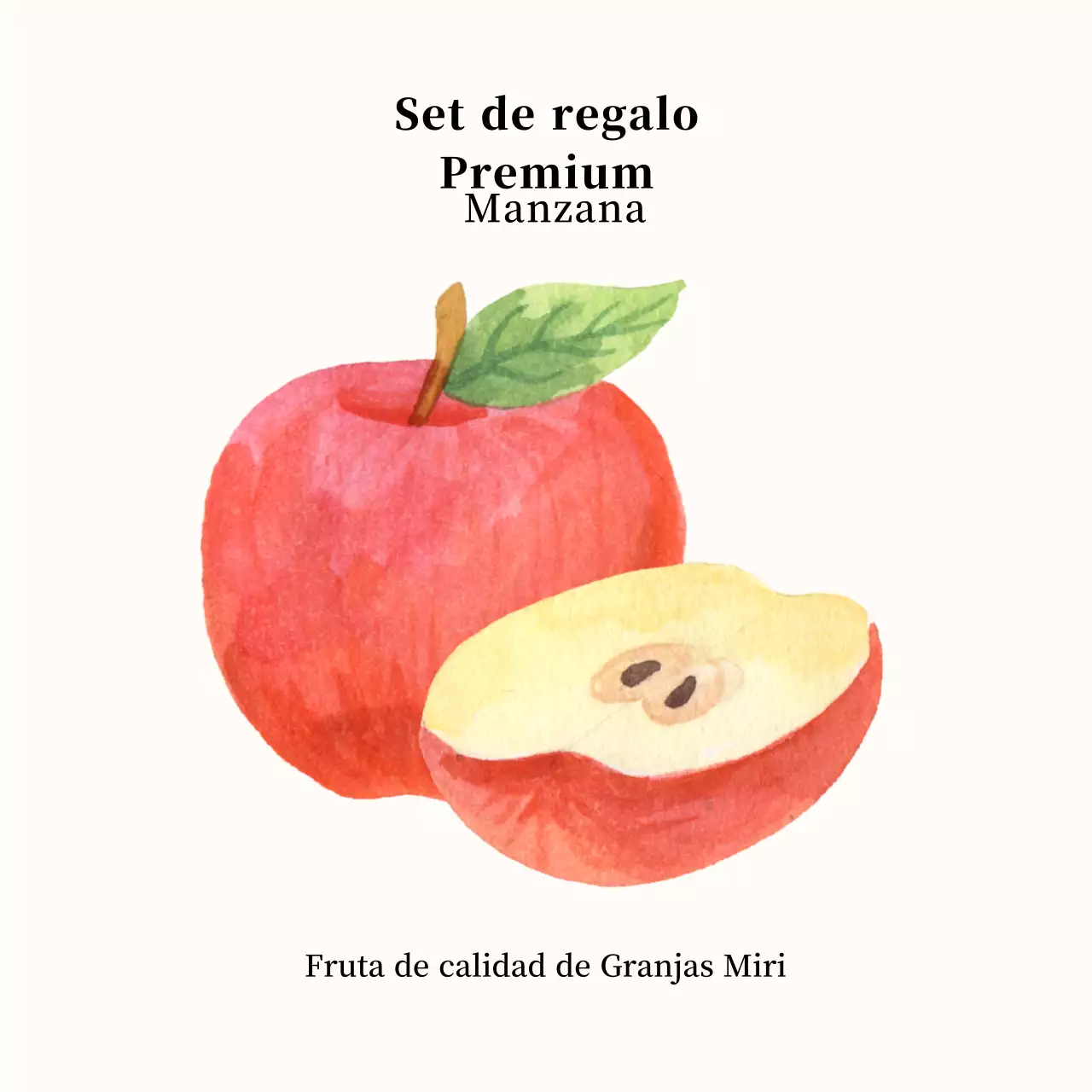 Simples pegatinas ilustradas de manzanas