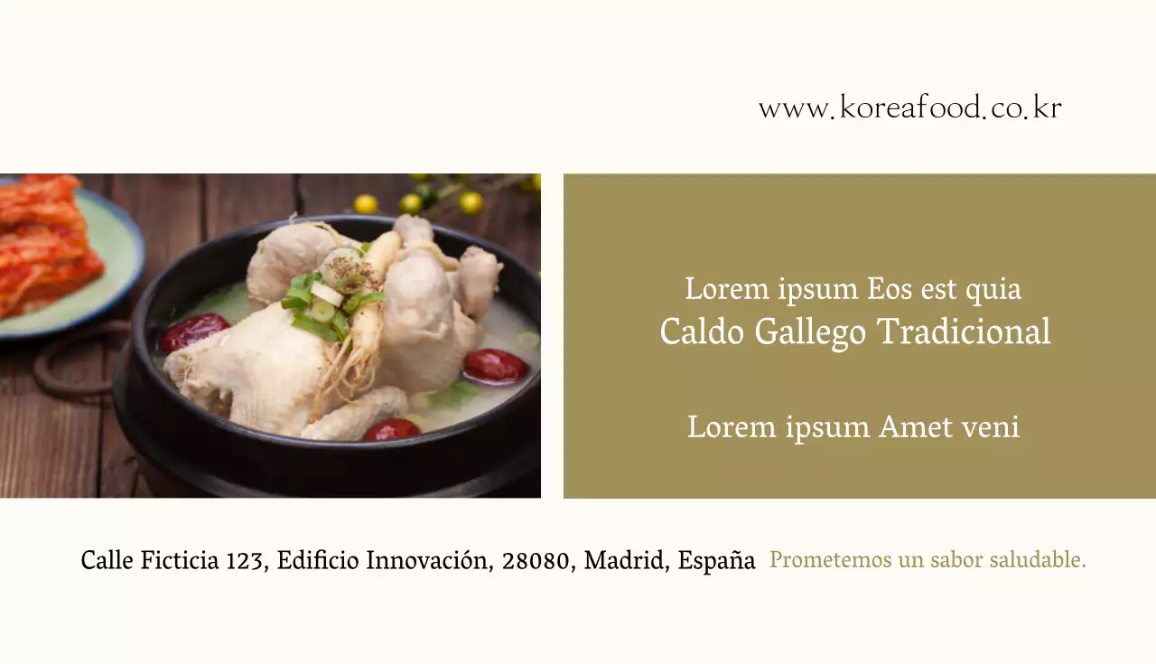 Tarjeta de visita de un restaurante japonés