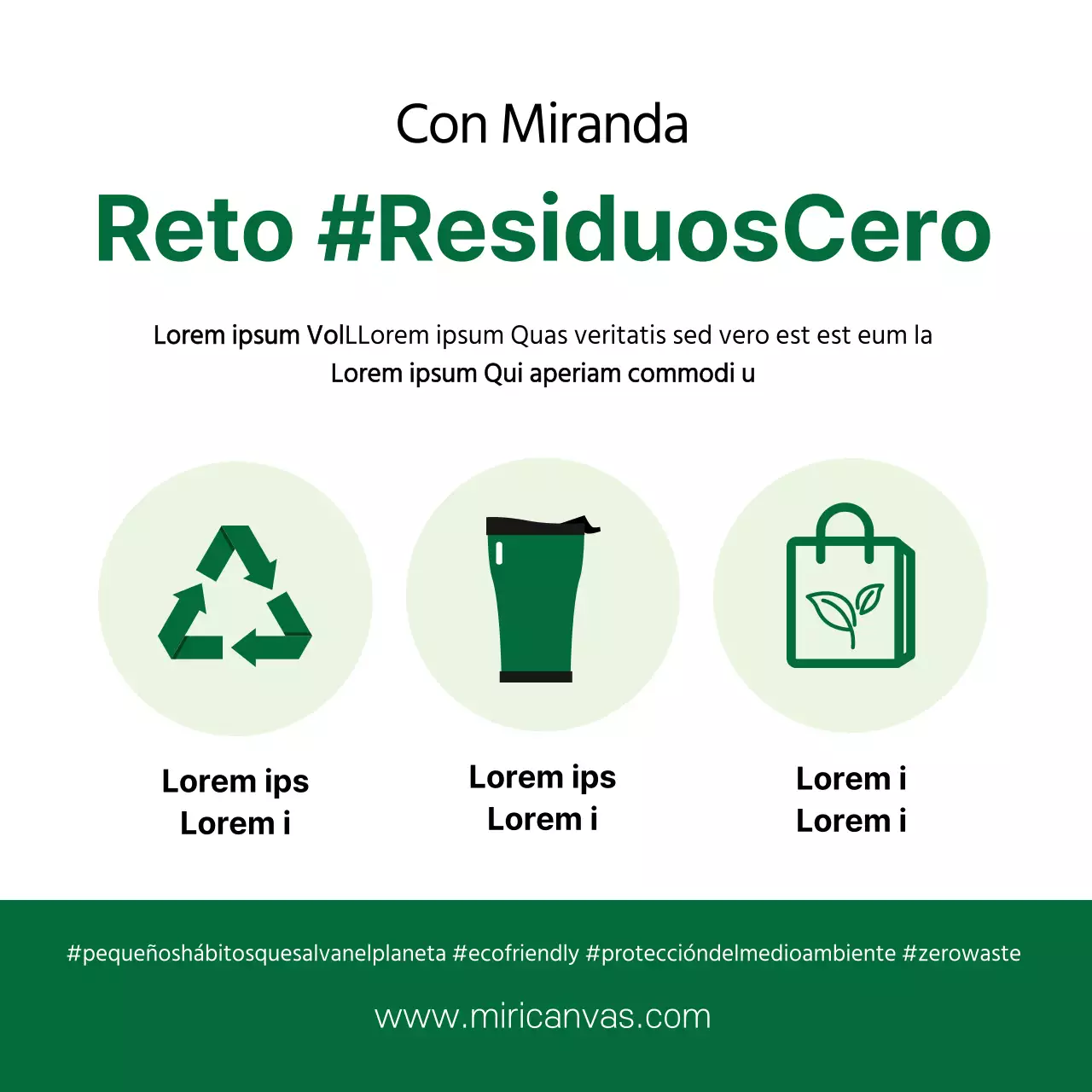 Campaña medioambiental Green White Residuos Cero