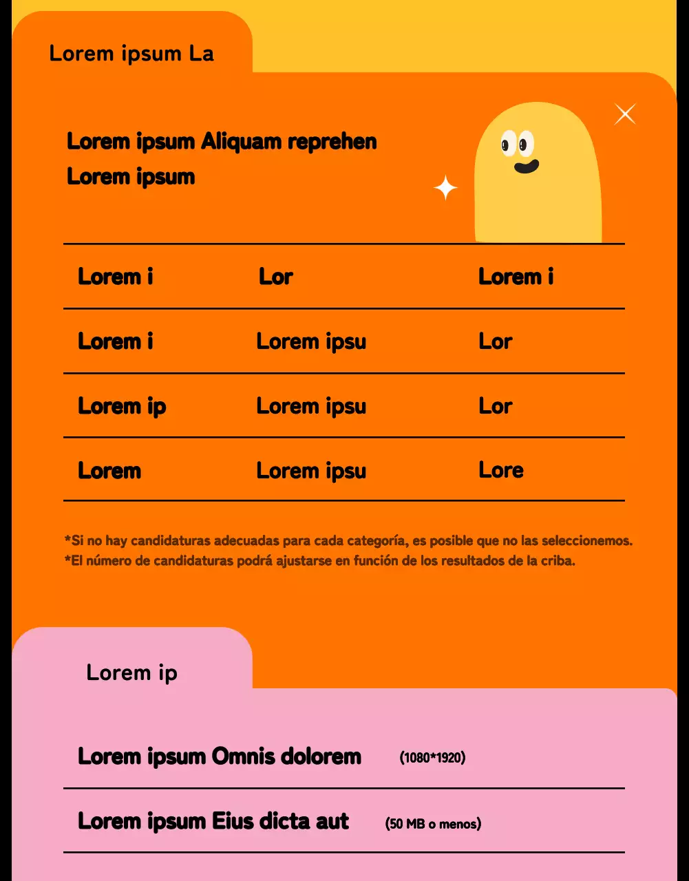 Simpático concurso de contenidos breves con coloridas formas e ilustraciones