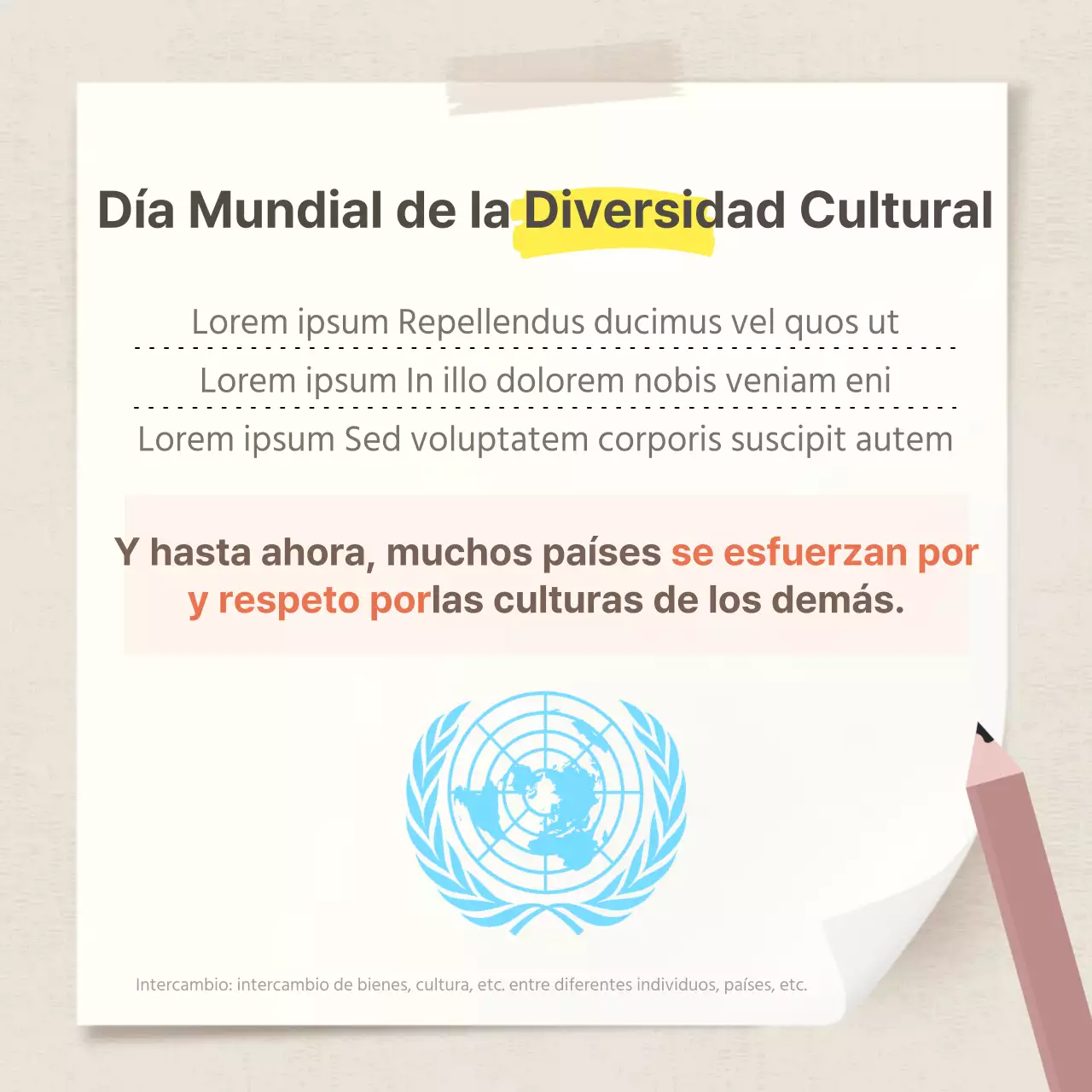 Dooclass Tarjeta del Día Mundial de la Diversidad CulturalNoticias Diseño