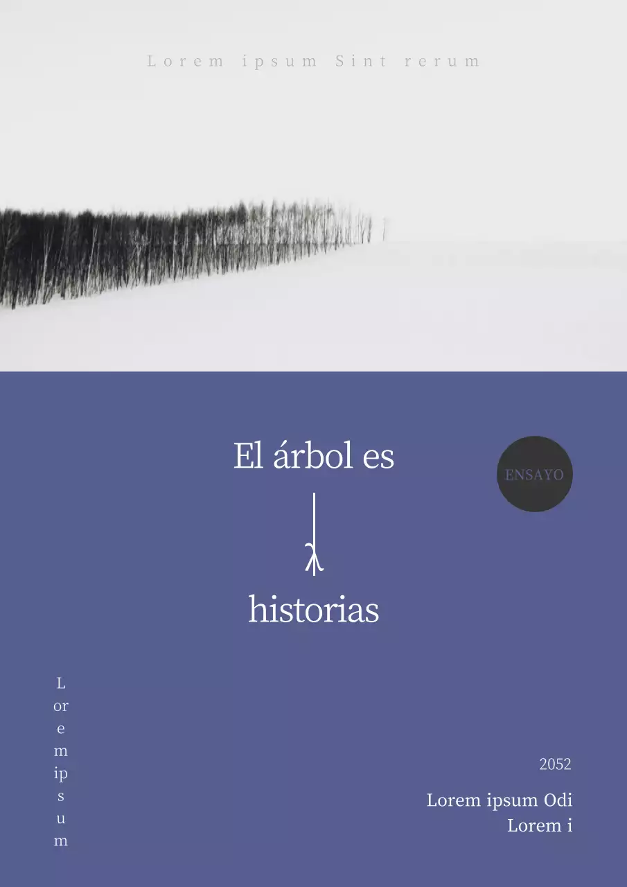 Ensayo personal sencillo en blanco y azul