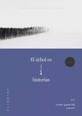 Ensayo personal sencillo en blanco y azul