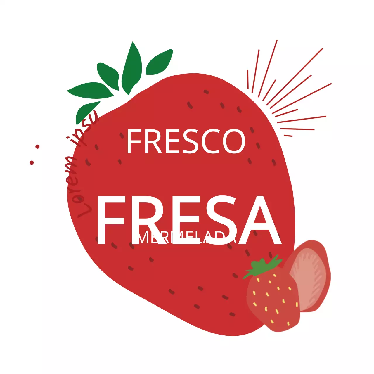 Etiqueta de mermelada de fresa