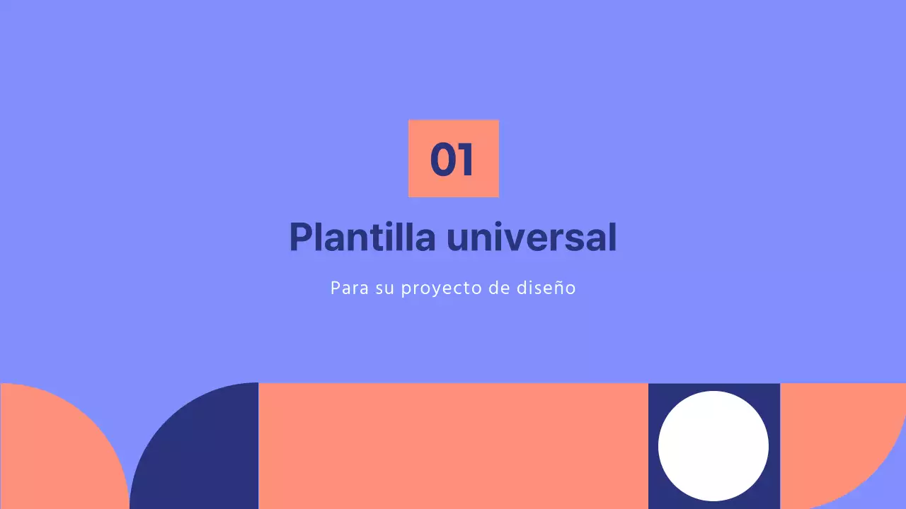 Azul y naranja tonos formas geométricas patrón de diseño de estilo de presentación geométrica mínima