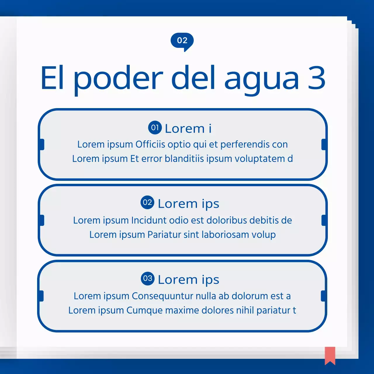 Icono azul y celeste concepto agua enciclopedia