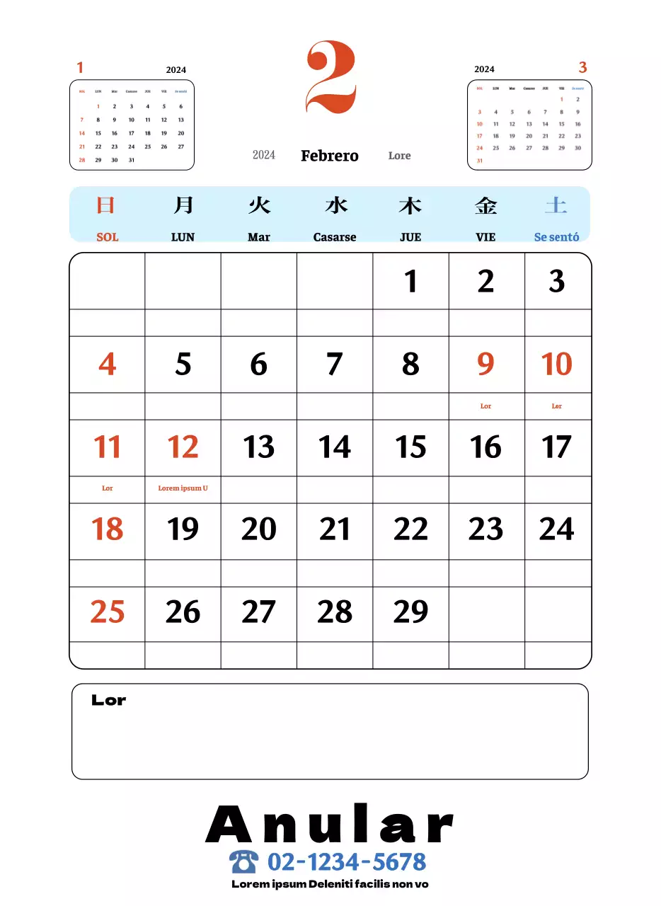 Posavasos retro rojo y azul calendario de recuerdos
